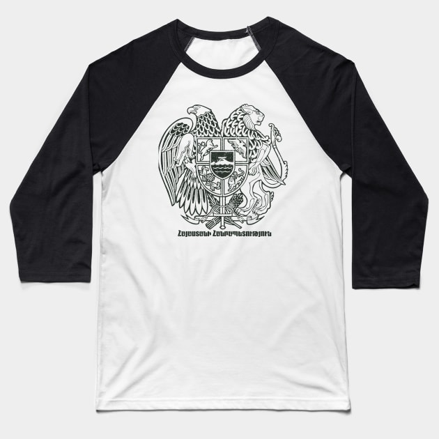 Armenia Coat of Arms - Vintage Baseball T-Shirt by armeniapedia